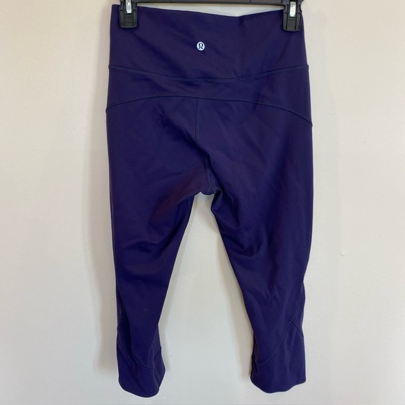LULULEMON Leggings In Movement Crop size 8 Run Yoga - Picture 1 of 6
